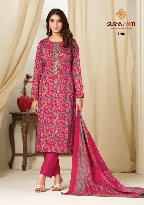 Suryajyoti kalki vol-37 printed self dress material wholesale
